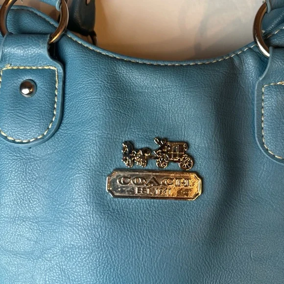 Coach Blue Satchel with Versatile Design - Picture 3 of 8